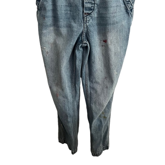 Free People We The Free Denim Overalls size 25 Distressed Blue - Picture 4 of 9
